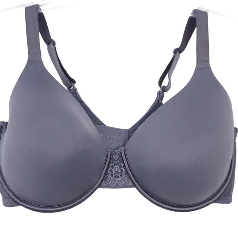 Vanity Fair Beauty Back Full Figure Underwire Smoothing Bra 38D Gray Bra